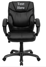Cargar imagen en el visor de la galería, Custom Designed Overstuffed Executive Office Chair With Your Personalized Name & Graphic