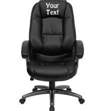 Cargar imagen en el visor de la galería, Custom Designed Deep Curved Lumbar Executive Office Chair With Your Personalized Name & Graphic
