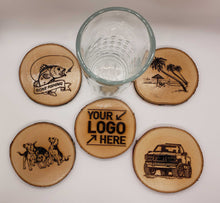 Cargar imagen en el visor de la galería, Custom Personalize Your Own Laser Engraved Coasters (Set of 4) | DG Custom Graphics