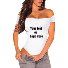 Load image into Gallery viewer, Custom Personalized Designed Women Off The Shoulder Top Short Sleeve Bodysuit