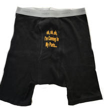 画像をギャラリービューアに読み込む, Custom Personalized Designed Boxers With "Oh, Oh, Oh, I'm Coming In My Pants..." Saying