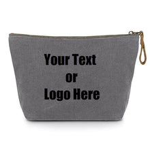 Cargar imagen en el visor de la galería, Custom Personalized Cotton Canvas Makeup Bag Pouch Purse Handbag with Zipper
