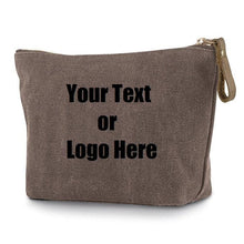 Load image into Gallery viewer, Custom Personalized Cotton Canvas Makeup Bag Pouch Purse Handbag with Zipper