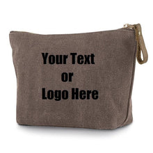 Cargar imagen en el visor de la galería, Custom Personalized Cotton Canvas Makeup Bag Pouch Purse Handbag with Zipper