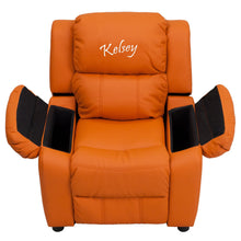 Cargar imagen en el visor de la galería, Custom Designed Kids Recliner with Storage Arms and Headrest With Your Personalized Name | DG Custom Graphics