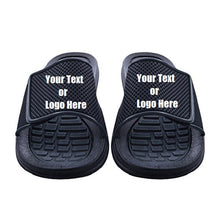 Load image into Gallery viewer, Custom designed athletic slides with your personal or business logo.