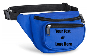 Custom Personalized 3 Zippered Compartments Adjustable Waste Sport Fanny Pack