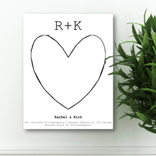Cargar imagen en el visor de la galería, "Our Story" Personalized Couples Canvas Signs | JDS