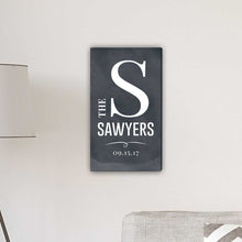 Load image into Gallery viewer, Personalized Monogram Farmhouse 14" x 24" Canvas Sign | JDS