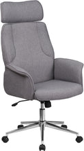 Cargar imagen en el visor de la galería, Custom Designed High Back Fabric Executive Chair With Your Personalized Name & Graphic