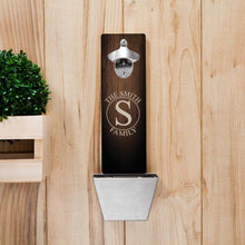 Load image into Gallery viewer, Personalized Monogrammed Wall Mounted Bottle Opener | JDS