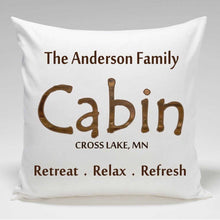画像をギャラリービューアに読み込む, Personalized Cabin Throw Pillow | JDS