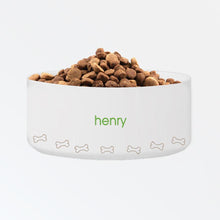 Cargar imagen en el visor de la galería, Personalized Classic Large Dog Bowl - Bones | JDS