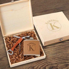 Load image into Gallery viewer, Personalized Kelso Groomsmen Flask Gift Box Set | JDS