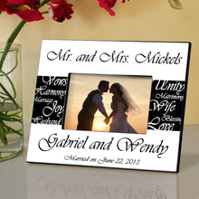 Load image into Gallery viewer, Personalized Picture Frame - Mr. and Mrs. - Wedding Gifts | JDS