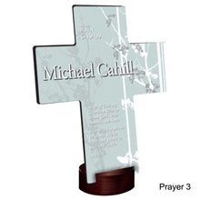 Cargar imagen en el visor de la galería, Personalized Faith and Flowers Cross with Stand | JDS