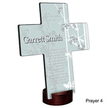 Cargar imagen en el visor de la galería, Personalized Faith and Flowers Cross with Stand | JDS