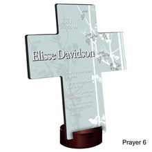Cargar imagen en el visor de la galería, Personalized Faith and Flowers Cross with Stand | JDS