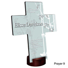 Cargar imagen en el visor de la galería, Personalized Faith and Flowers Cross with Stand | JDS