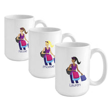 画像をギャラリービューアに読み込む, Personalized Go-Girl Coffee Mug - Golfer, Runner, Shopper, Yoga | JDS