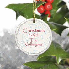 Cargar imagen en el visor de la galería, Personalized Simply Natural Ceramic Ornament | JDS