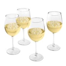 画像をギャラリービューアに読み込む, Personalized Wine Glasses - Set of 4 - White Wine - Wedding Gifts | JDS