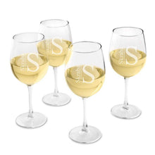 画像をギャラリービューアに読み込む, Personalized Wine Glasses - Set of 4 - White Wine - Wedding Gifts | JDS