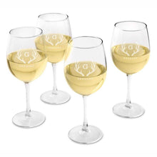 画像をギャラリービューアに読み込む, Personalized Wine Glasses - Set of 4 - White Wine - Wedding Gifts | JDS