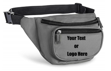画像をギャラリービューアに読み込む, Custom Personalized 3 Zippered Compartments Adjustable Waste Sport Fanny Pack