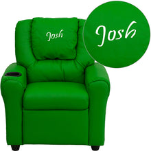 Cargar imagen en el visor de la galería, Custom Designed Kids Recliner with Cup Holder and Headrest With Your Personalized Name