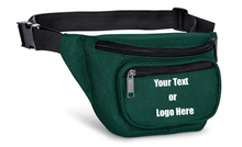 画像をギャラリービューアに読み込む, Custom Personalized 3 Zippered Compartments Adjustable Waste Sport Fanny Pack