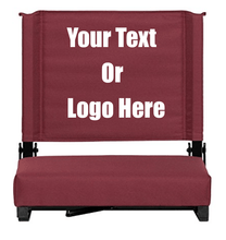 Cargar imagen en el visor de la galería, Custom Personalized Durable Stadium Chair with 3" Thick Comfortable Cushion