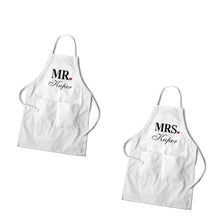 Cargar imagen en el visor de la galería, Personalized Couples White Apron Set | JDS