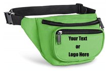 画像をギャラリービューアに読み込む, Custom Personalized 3 Zippered Compartments Adjustable Waste Sport Fanny Pack