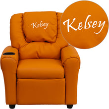Cargar imagen en el visor de la galería, Custom Designed Kids Recliner with Cup Holder and Headrest With Your Personalized Name