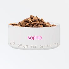 Cargar imagen en el visor de la galería, Personalized Classic Large Dog Bowl - Bones | JDS