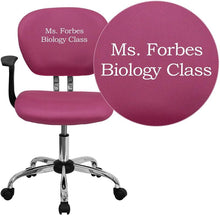 Cargar imagen en el visor de la galería, Custom Designed Mid-Back Mesh Swivel Task Chair with Chrome Base With Your Personalized Name