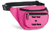 画像をギャラリービューアに読み込む, Custom Personalized 3 Zippered Compartments Adjustable Waste Sport Fanny Pack