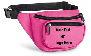 Custom Personalized 3 Zippered Compartments Adjustable Waste Sport Fanny Pack