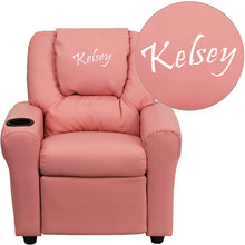 Cargar imagen en el visor de la galería, Custom Designed Kids Recliner with Cup Holder and Headrest With Your Personalized Name