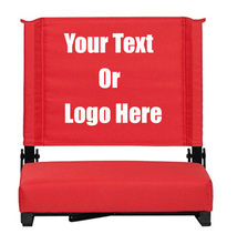 Cargar imagen en el visor de la galería, Custom Personalized Durable Stadium Chair with 3" Thick Comfortable Cushion