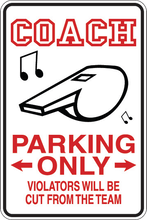 Cargar imagen en el visor de la galería, Personalized Novelty Sports Player Parking Sign, Bedroom Signs, Funny Gift Signs