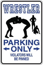 Cargar imagen en el visor de la galería, Personalized Novelty Sports Player Parking Sign, Bedroom Signs, Funny Gift Signs