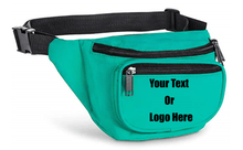 画像をギャラリービューアに読み込む, Custom Personalized 3 Zippered Compartments Adjustable Waste Sport Fanny Pack