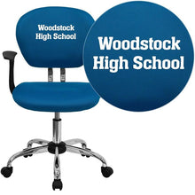 Cargar imagen en el visor de la galería, Custom Designed Mid-Back Mesh Swivel Task Chair with Chrome Base With Your Personalized Name