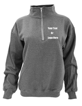 Load image into Gallery viewer, Custom Personalized Design Your Own Vintage 1/4 Zip Pull-Over Sweatshirt