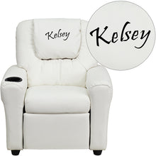 Cargar imagen en el visor de la galería, Custom Designed Kids Recliner with Cup Holder and Headrest With Your Personalized Name