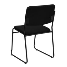 Cargar imagen en el visor de la galería, Custom Designed High Density Black Stacking Chair with Sled Base With Your Personalized Name & Graphic