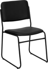 Cargar imagen en el visor de la galería, Custom Designed High Density Black Stacking Chair with Sled Base With Your Personalized Name & Graphic