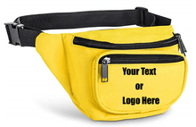 画像をギャラリービューアに読み込む, Custom Personalized 3 Zippered Compartments Adjustable Waste Sport Fanny Pack
